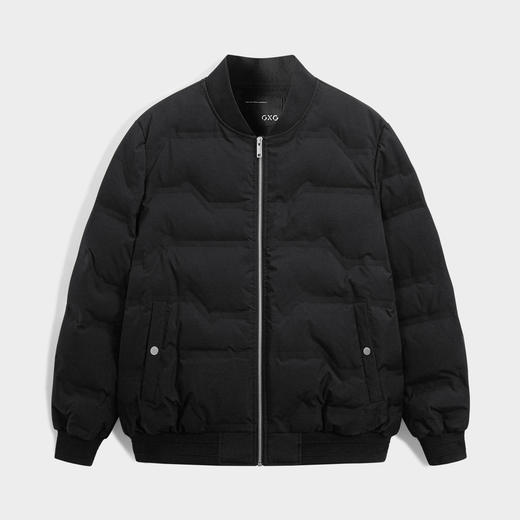 GXG男装 黑色棒球领短款羽绒服  冬季热卖羽绒服GEX1D2525894 商品图4