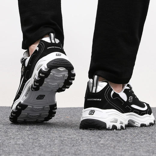 斯凯奇D'LITES 1.0时尚绑带运动鞋/熊猫鞋 男款黑白色 商品图2