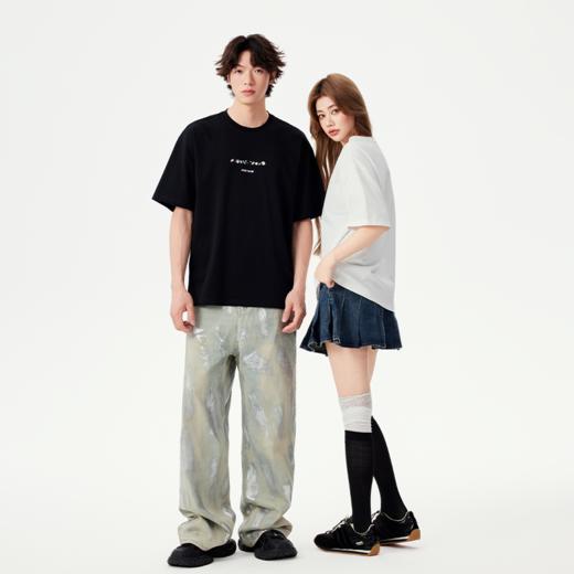 YKYB黄子韬短袖T恤舒适透气耐穿珠钻烫印简约上衣Y52NDT027 商品图5