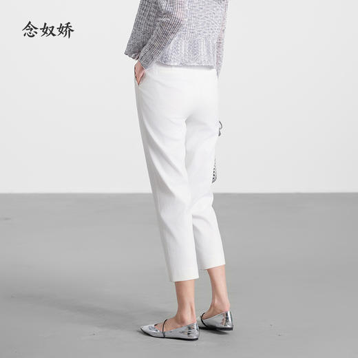 【商场同款】CNT5590 “ 夏季小白裤 ” 棉亚麻舒爽白色小脚裤 商品图3