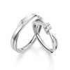 KADER卡蒂罗 爱意交织情侣对戒 S925银 开口可调节戒指 一对 男女同款情侣款 （女戒不支持刻字） 商品缩略图0