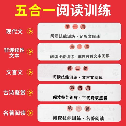 2026一本阅读题 初中语文现代文文言文古诗阅读训练五合一英语听力完形填空七八中考年级可选 商品图1