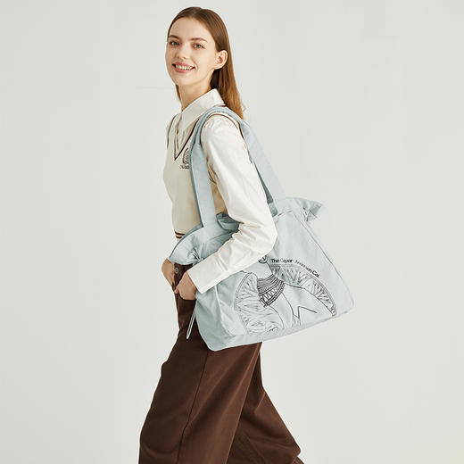 大英博物馆 盖亚·安德森猫系列 轻便大容量瑜伽包单肩包 薄荷绿 商品图2