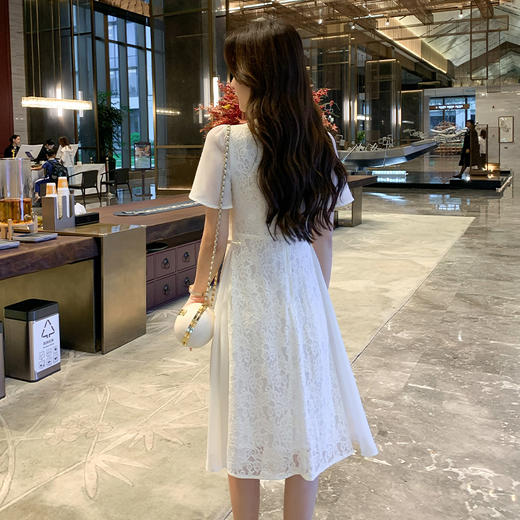 奢姿大码女装2025夏季胖妹妹新中式改良蕾丝旗袍温柔气质连衣裙9952853189 商品图3