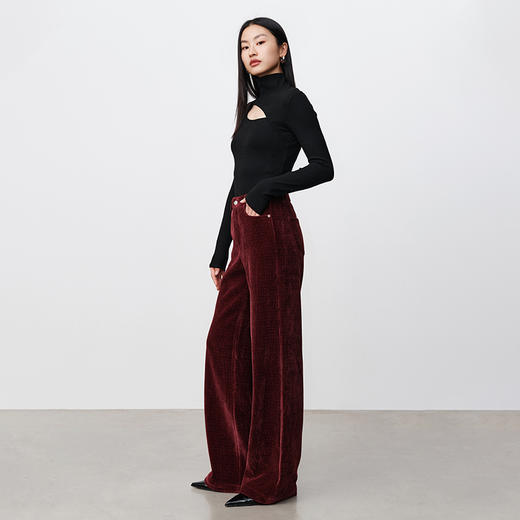 simplepieces秋季新品T恤女SPS莫代尔镂空设计上衣 商品图1