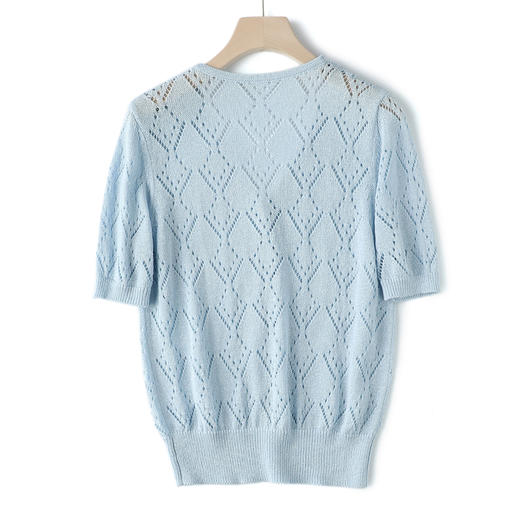 【和纸纱镂空小开衫】质地轻盈，光泽柔和，上身舒爽透气不闷热JZ2521-CC 商品图14