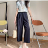清凉解暑 抗皱亚麻裤！2025宽松直筒高腰显瘦九分休闲裤奶奶裤女夏新款！ 商品缩略图1
