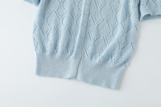 【和纸纱镂空小开衫】质地轻盈，光泽柔和，上身舒爽透气不闷热JZ2521-CC 商品图8