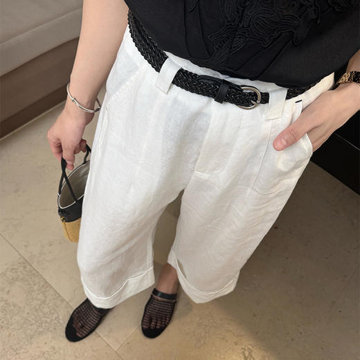 【预售7天】良木礼亚麻中裤（84537） 商品图4