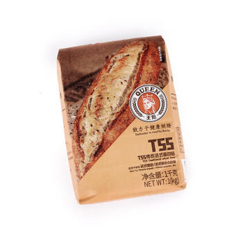 王后T55传统法式面包粉1kg酥皮点心可颂通用小麦面粉家用烘焙原料2斤 /粮油调味 /面粉 /专用粉 商品图5