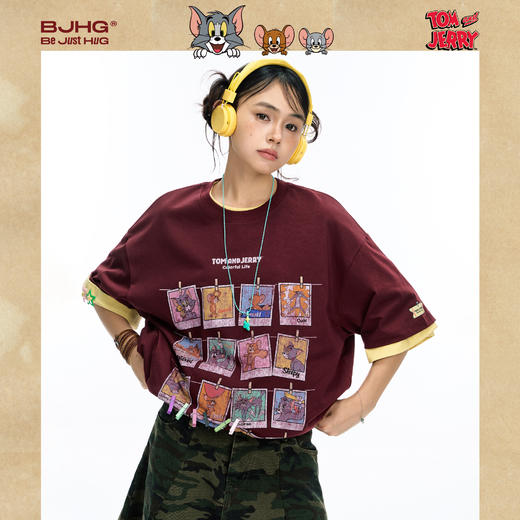 【猫和老鼠联名】 BJHG不计后果趣味凉感短袖t恤男夏季情侣半袖女 商品图2