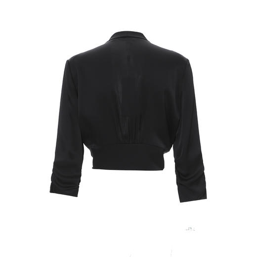 EITIE爱特爱夏季新款舒适显瘦通勤系带衬衫上衣8213912 商品图9