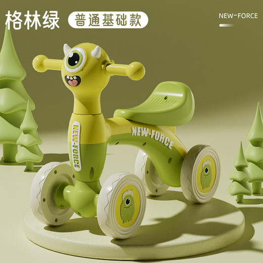 【奶酷滑行❗四轮滑行车】开启宝宝的运动天赋，135°限位转向 安全防侧翻，甄选PP材质更安心，无脚踏溜溜车滑步车婴儿学步四轮宝宝滑行车六一礼物QQ 商品图4