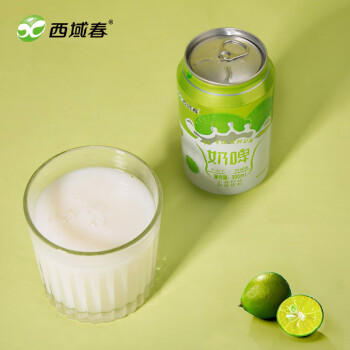 西域春 新疆小青柠味风味奶啤300mlX12罐整箱聚会畅饮风味饮料 /水饮冲调 /常温奶 /含乳饮品 商品图3