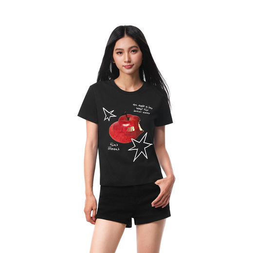 FDR官方店 融化苹果短袖T恤女夏季辣妹修身显瘦圆领体恤上衣 商品图2