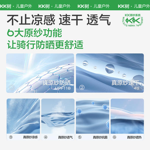 KK树骑行儿童防晒帽女童男孩太阳宝宝帽子春秋遮阳渔夫帽防紫外线小飞碟骑行防晒帽 商品图2