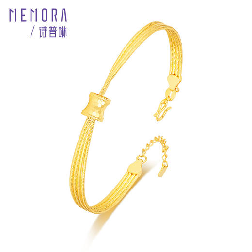 【热卖臻品】5g黄金手镯 足金时尚小蛮腰金镯子女士礼物【按克计价黄金1】MEMORA诗普琳GW301001 商品图4