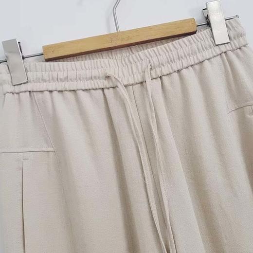 VIVIAN LIU V2535009 25新款松紧带抽绳斜插口袋显瘦直筒宽松长裤 商品图3