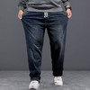 【DYG】大依优型大码男装松紧腰牛仔裤弹力直筒显瘦长裤子胖子加肥加大 商品缩略图7