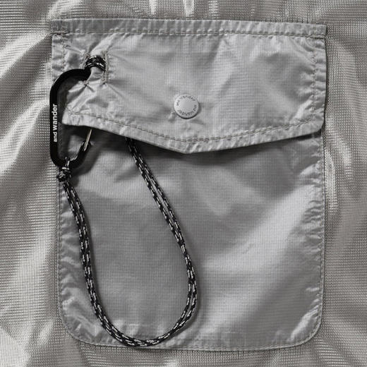 and wander silver mesh T 女装隔热防晒金属银网眼短袖T恤 商品图2