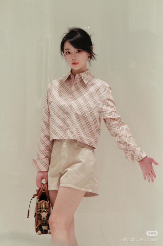 57-1 独家圆正 BBR 粉格子衬衫 我穿短款8码 商品图14