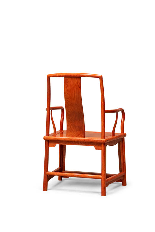 红桥红  家具严选  缅甸花梨（大果紫檀）【宝蕴楼扇形 南官帽椅】 商品图3