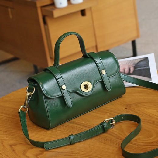 【预售3天】2025新款潮复古手提公文包小方包百搭单肩包斜挎包9256-D 商品图8