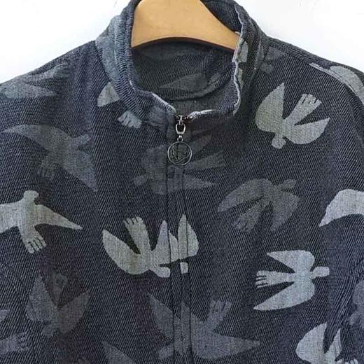 VIVIAN LIU R2453107 2025春女装立领拉链短款下摆松紧牛仔外套 商品图2