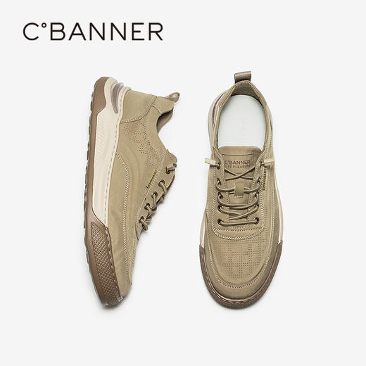 千百度男鞋厚底复古时尚休闲鞋舒适厚底轻便运动鞋A25152162 商品图4