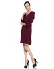 4894415371840 JOAN&DAVID 深酒红色贵妇气质八分袖连衣裙 商品缩略图3