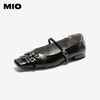 MIO米奥玛丽珍鞋一字扣带法式低跟方头银色浅口单鞋M254425213 商品缩略图1