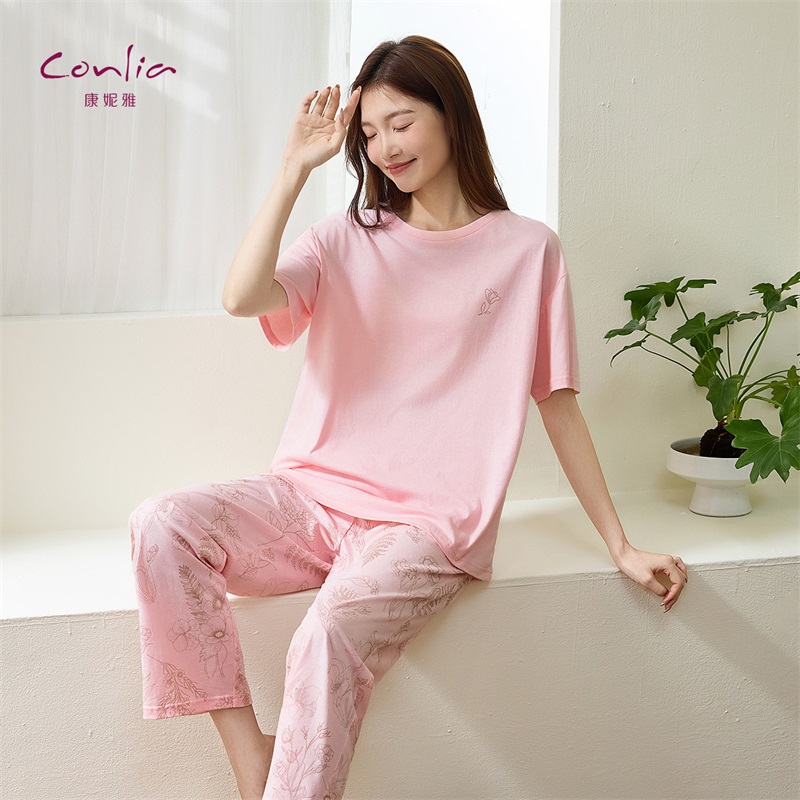 康妮雅女式短袖长裤套头套装521621002