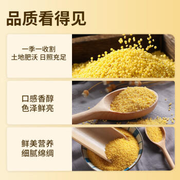 弘三利铺子山西大黄米罐装500g粽子米黄米黍米黄黏米黄糯米粗粮 /粮油调味 /杂粮 /其他杂粮 商品图5