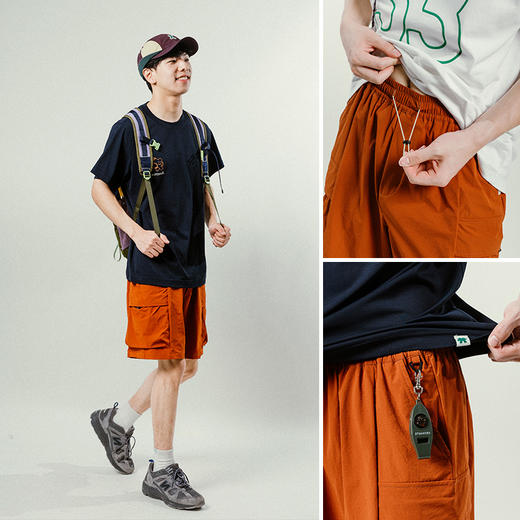 【童品会专属】#ACMEITEM爱棵米 户外亲子运动短裤吸湿速干口袋宽松休闲裤子男女GAG3220267C GAG3220365C 商品图3