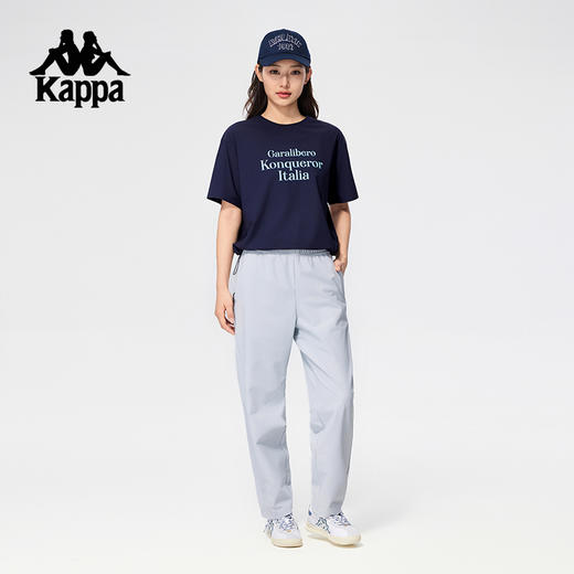 Kappa卡帕背靠背2025新款夏季运动短袖凉感t恤情侣款户外防晒上衣K0F42TD44 商品图4