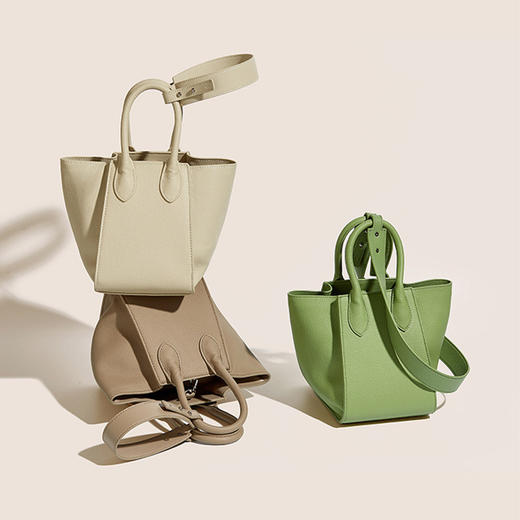 【预售3天】2025春夏新款水桶包翅膀包女包小众百搭精致手提斜挎菜篮子包7111-D 商品图2