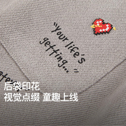 NPC潮牌口袋撞色刺绣小标垂感休闲短裤男宽松松紧腰透气NP54SR25 商品图2