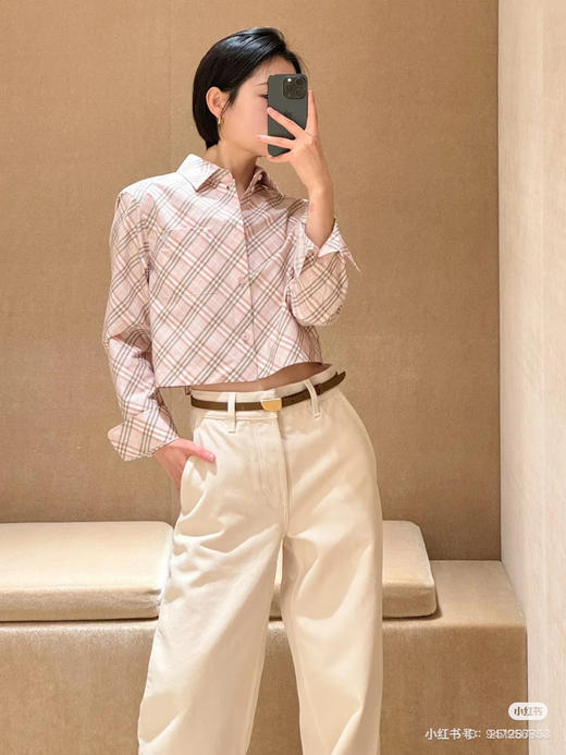 57-1 独家圆正 BBR 粉格子衬衫 我穿短款8码 商品图5