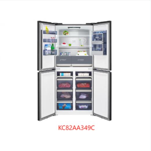西门子 冰箱 KC82AA349C 526升 十字四门 风冷 变频 一级能效 嵌入式 曜岩黑 双循环 LED显示 钢化玻璃面板 底部散热 商品图2