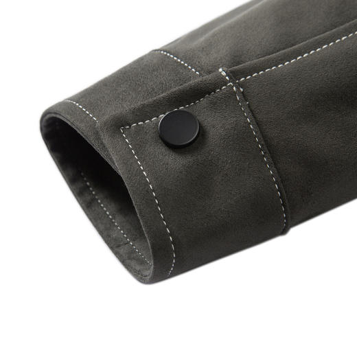 GXG男装 明线设计pu皮夹克男撞色拼接外套宽松潮流夹克 春秋热卖夹克 商品图4