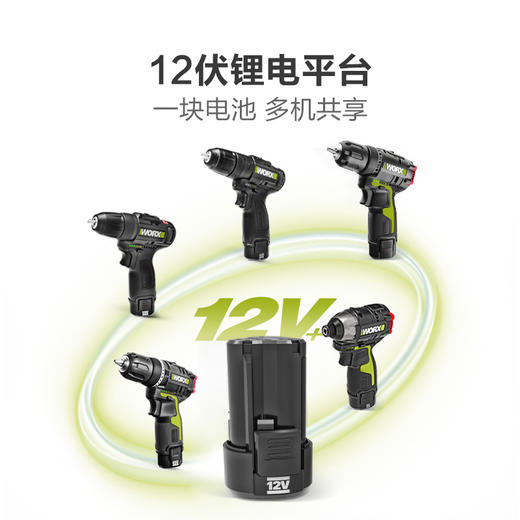 威克士12V锂电电池包充电器通用12V锂电平台多机共享WA3506 商品图1