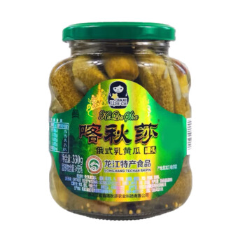 喀秋莎 俄式酸黄瓜罐头330g俄罗斯风味小黄瓜青瓜方便配菜哈尔滨特产 /粮油调味 /调味品 /榨菜/酱腌菜