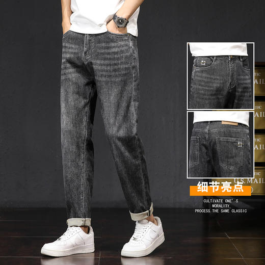 【DYG】大依优型大码牛仔裤休闲百搭长裤宽松加肥加大潮流薄款裤子胖子男士 商品图2