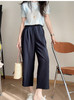 清凉解暑 抗皱亚麻裤！2025宽松直筒高腰显瘦九分休闲裤奶奶裤女夏新款！ 商品缩略图6