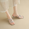 【预售5天】水晶粗跟高跟凉拖鞋女新款夏季外穿透明水钻高跟凉鞋WXJFG&W823 商品缩略图2