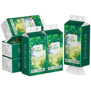 蓝漂悬挂式抽纸4层270抽*8提挂抽厕纸整箱装绿野森林源头直发包邮 /家庭清洁/纸品 /清洁纸品 /抽纸 商品图6