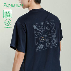 【出游季特惠】ACMEITEM爱棵米户外情侣米米漫画体恤宽松防晒短袖上衣男女GAG3440761C