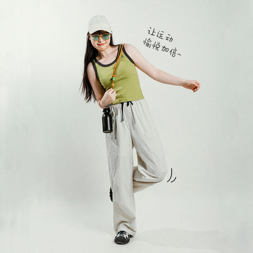 【出游季特惠】ACMEITEM爱棵米户外多彩运动背心撞色修身圆领露肩无袖上衣女士GAG2160086C 商品图3