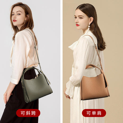 【预售3天】女士百搭时尚大容量手提包新款高级感菜篮子斜挎水桶包DD9605 商品图6