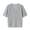CC-SD7060   v领冰丝短袖t恤女夏季宽松配裙子港风针织衫正肩体恤上衣薄 商品缩略图4